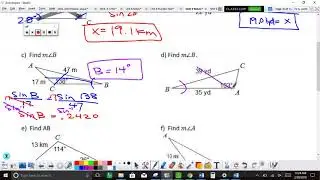 SM3 9.4  Law of Sines, Law of Cosines