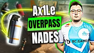 ax1le (22-13) Overpass - Every nade used | BLAST Premier Fall Final 2023