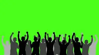Green screen people shadow success effect