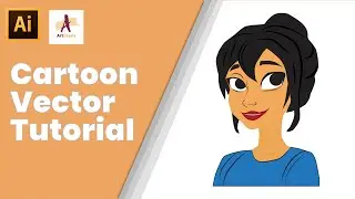 [Timelapse] The process of cartoon girl portrait using Adobe Illustrator 2020 for Beginners.