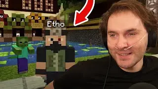 Playing Etho's Frogger Game In Minecraft!