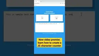 Learn how to create a JavaScript character counter. 