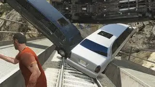 GTA 5 - EXTREME TRAIN STUNTS - (GTA V - Funny Moments #6) - *NO SPOILERS*