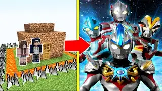 ULTRAMAN Attacks House Protected By bqThanh and Snails In Minecraft (ULTRAMAN)
