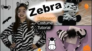 Easy Zebra Halloween Costume Tutorial DIY
