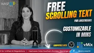 Smooth Scrolling Text Overlay Template with Social Media Handles | 3D Scroller |