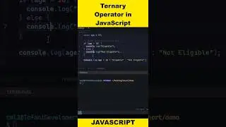 TERNARY OPERATOR IN JAVASCRIPT 🔥 