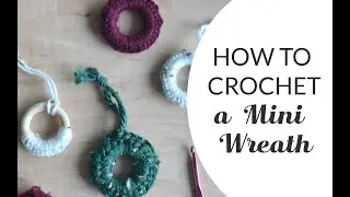 easy crochet ornament wreath for Christmas