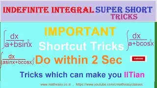 #StudyPattanayakSir #IntegralTricks  #IndefiniteIntegral #PattanayakSir  INTEGRAL Super Short Tricks