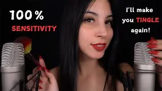 ASMR ❤︎ 100% SENSITIVITY FOR SLEEPING 💤 | ✨Brushes, Breathing, Scratching ✨