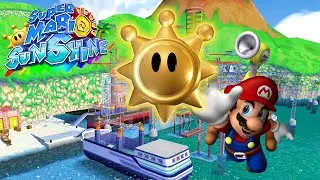 Super Mario Sunshine (GC) [4K] - Ricco Harbor - All Shines (No Damage)
