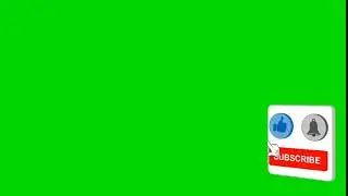 Green Screen Animated Subscribe, Like & Share Button | Royalty Free | Set 2