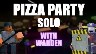 Solo PIZZA PARTY TRIUMPH with WARDEN | Tower Defense Simulator