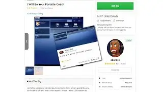 So somebody hired me as a fortnite coach on Fiverr...