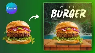 Burger Poster Design in Canva [Free] || Canva Tutorial