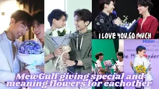 MewGulf giving eachother special and meaning flowers🌹🥺 Both are eachother important person's☀️🌻🤍🍀