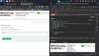 Exploiting NoSQL Operator Injection to Bypass Authentication | Web Security Academy | PortSwigger