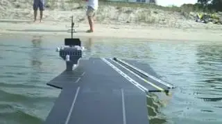 R/C Carrier Launches R/C Airplanes! (crash footage)