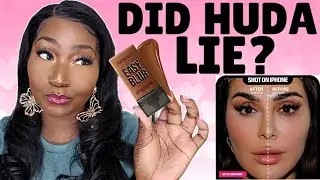 ✨️ NEW ✨️ HUDA BEAUTY EASY BLUR FOUNDATION FIRST IMPRESSION AND SWATCHES. #nofilter