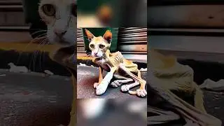 The condition of the cat is very bad and the current hospital is treating it as usual#cat #shorts