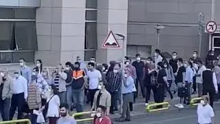 Çağlayan Adliyesi önünde paylaşılan video...