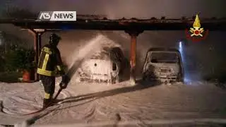 IN FIAMME L'IMPIANTO FOTOVOLTAICO, DANNI INGENTI