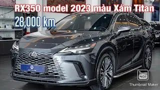 Lexus RX350 model 2023 màu Xám Titan chạy 28,000 km tại H3T Auto