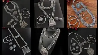 oxidised silver jewellery below 500//meesho oxidized silver jewellery// code in description