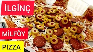 MİLFÖY HAMURUNDAN  DİLİMLİ PİZZA  - MİLFÖY  PİZZA TARİFİ - PİZZA NASIL YAPILIR - DOĞUNUN LEZZETLERİ