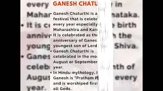 //Some lines on Ganesh chaturthi//
