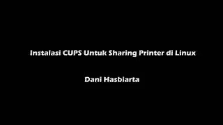 Sharing Printer dengan CUPS Server
