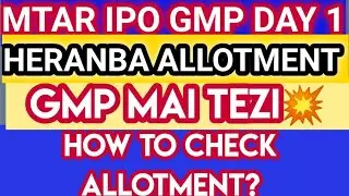 MTAR IPO  REVIEW _  HOW TO CHECK IPO ALLOTMENT STATUS ON BSE • HERANBA IPO GMP ALLOTMENT RESULTS