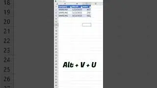 SHORTCUT TO ACTIVE FULL SCREEN MODE IN EXCEL #shorts #shortsfeed #trending #exceltutorial