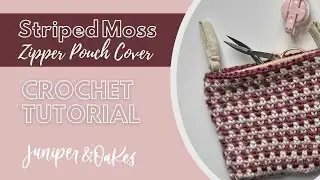 How to Crochet a Zipper Pouch Cover - no sew method