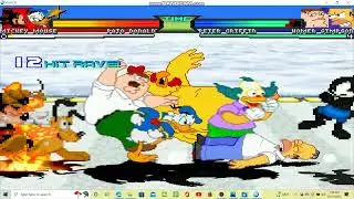 Sandal M.U.G.E.N Battle 115: Team Mickey Mouse vs Team Homer Simpson