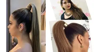 High ponytail/high ponytail for glam hairstyle/crown ponytail by Angita Verma 