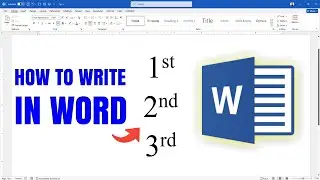 How To Write 1st 2nd 3rd In Microsoft Word