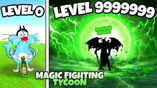 Oggy Reach God Level Poison Magic in Magic Fighting Tycoon Roblox  😈 Roblox Tycoon Game