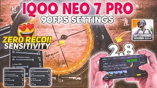 🔥Iqoo Neo 7 Pro BGMI Sensitivity Settings - After Update 2.8 Zombie Mode
