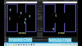Impala vs Nature CNN Model - Atari2600 Berzerk - 100M timesteps  (details in the description)