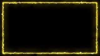Neon Border Black Screen, Background Video, Neon Light Frame Template, Neon Frame Black Screen