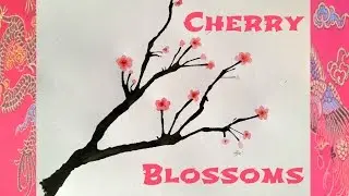 Cherry Blossom Blow Painting