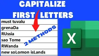 Capitalize initial Letters in Excel | capitalize first word (2 Methods)
