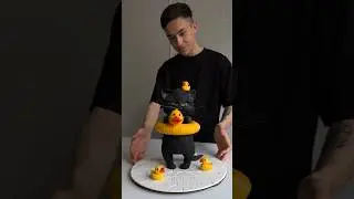 Парящий торт в виде черного кота 🖤 #торт #cake