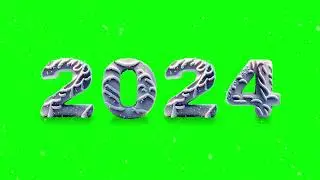 2024 green screen Text effect, Snow text effect 