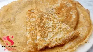 🥞 CREPES SALUDABLES de AVENA y Sin Azúcar. SOLO 3 INGREDIENTES| @sandrachefpastelera