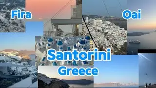 Santorini vlog with sunset ❤️in Fira,Oia mountain#streetfood #streetfoodzaika #villagevlog