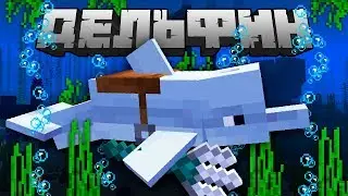 Дельфин! Все что нужно знать | Майнкрафт Открытия Мобы