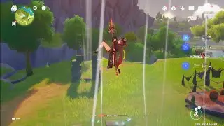 Hu Tao plunge slowmo (Genshin Impact)