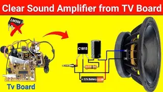 How to make a clear sound amplifier from old TV circuit board || C1815 transistor amplifier